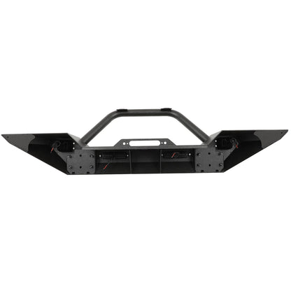 cciyu Front Bumper Compatible for Wrangler JK/JL 2007-2022 with D-ring, LED Lights
