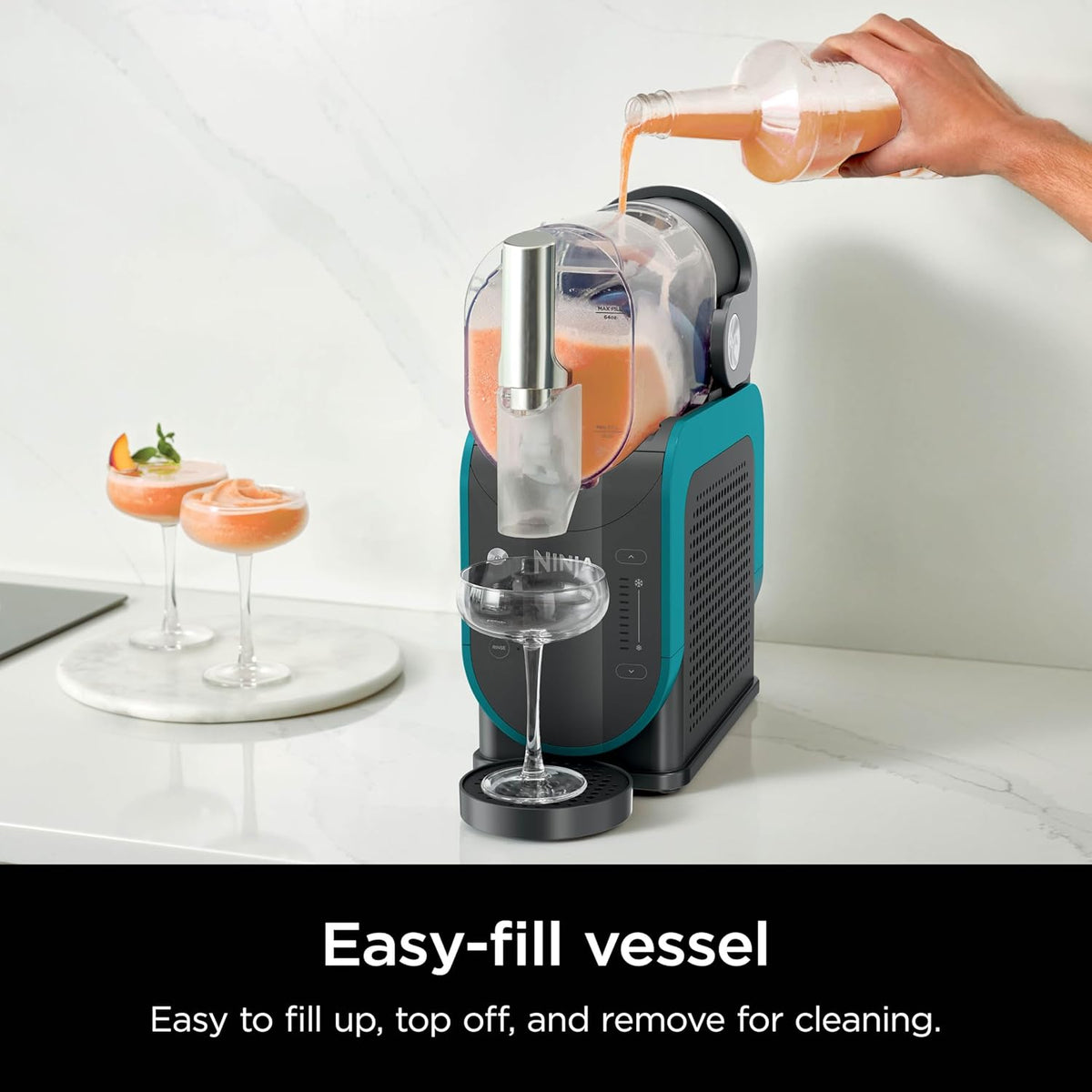 Ninja SLUSHi with RapidChill Technology, 88 oz. Frozen Drink & Slushie Machine, 5 Preset Programs, Margaritas, Frapps More, Premium Accents, Black, FS301