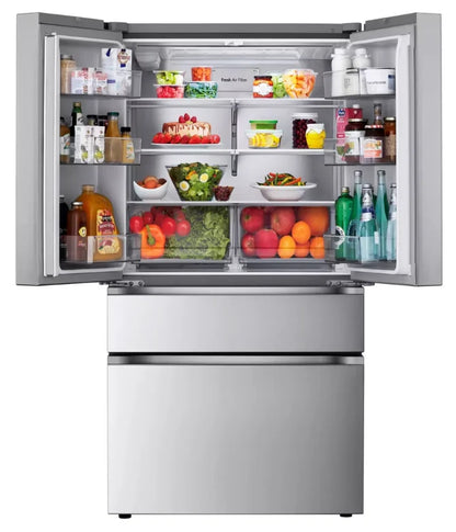 LG LF26C8210S 36 Inch  26 cu. ft. Counter-Depth, 4-Door French Door Refrigerator, Full-Convert Drawer, and Internal Ice and Water Dispenser, in Stainless Steel
