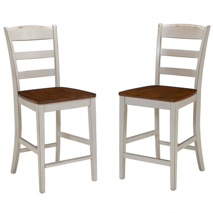 Homestyles Monarch Wood Kitchen Island Set in Off White