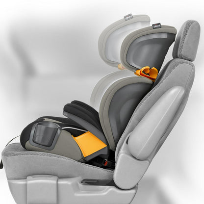Chicco KidFit Zip Plus 2-in-1 Belt Positioning Booster Car Seat - Taurus (Black/Grey). New