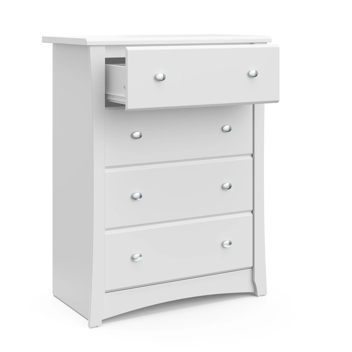 Storkcraft Crescent 4 Drawer Childrens Nursery Dresser, Espresso