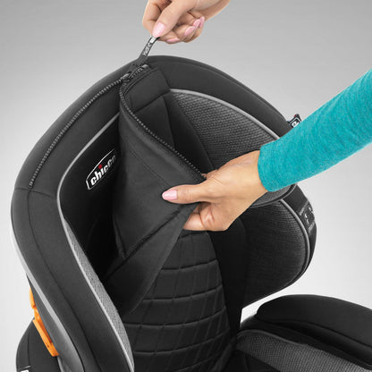Chicco KidFit Zip Plus 2-in-1 Belt Positioning Booster Car Seat - Taurus (Black/Grey). New