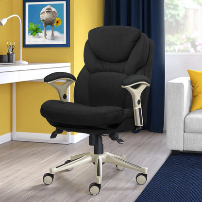 Serta Back in Motion Technology Fabric Executive Office Chair, Light Gray