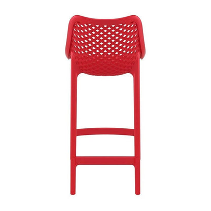 Home Square Polypropylene Patio Bar Stool in Taupe - Set of 2