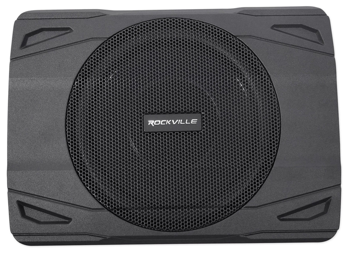 Rockville SS8P 400 Watt Slim Under-Seat Powered Car/Truck Subwoofer Sub+Amp Kit