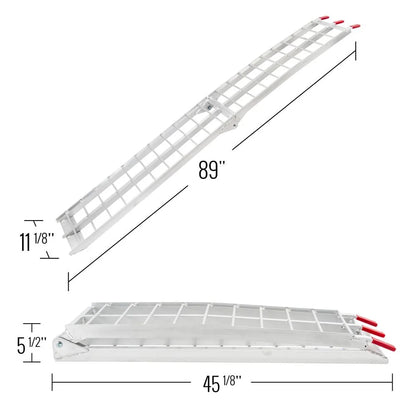 Black Widow AFL-9012 Aluminum 7' 6 Arched Folding Motorcycle Ramp