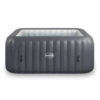 Wave Pacific | 6-Person Inflatable Hot Tub | EnergySave Bundle | Dark Gray