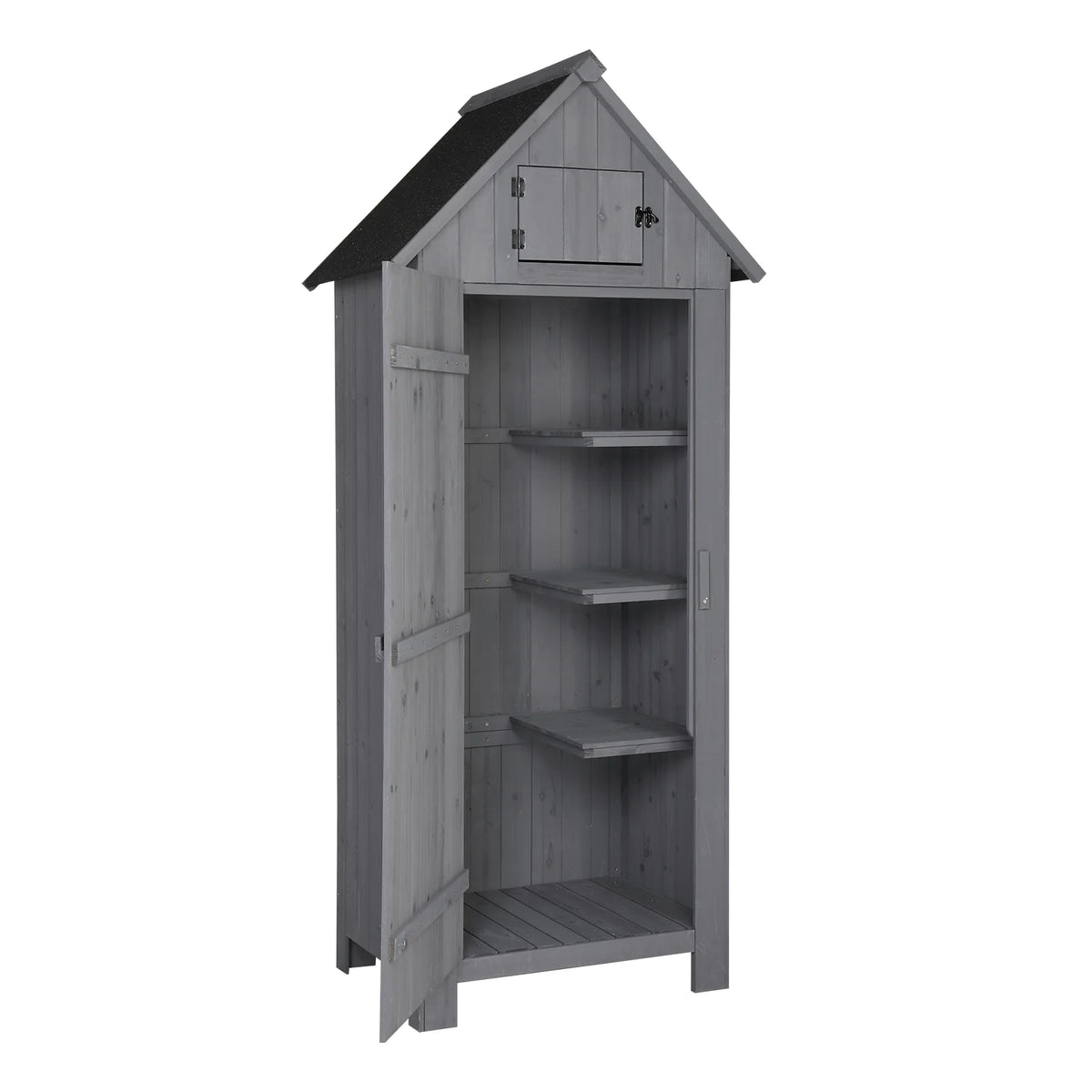 iTopRoad 70in Outdoor Storage Shed for Garden Tools, Wooden Patio Shed Lockers