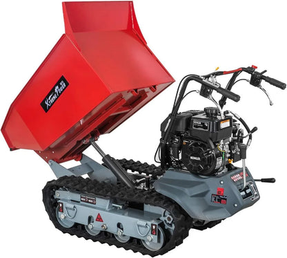 XtremepowerUS Track Barrow, 660lb Loading Capacity, 6.5HP Kohler, Gas Powered Wheelbarrow