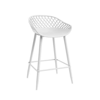 Kurv Indoor and Outdoor Counter Stool - Aloe Green - Set of 2
