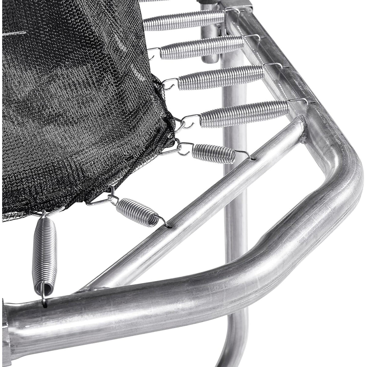 JumpKing 10'x15' Rectangle Trampoline with 2 Powder Coated Basketball Hoops & Breakaway Rim and Ladder- Large Recreational Trampoline for Kids and Adults with Enclosure Net
