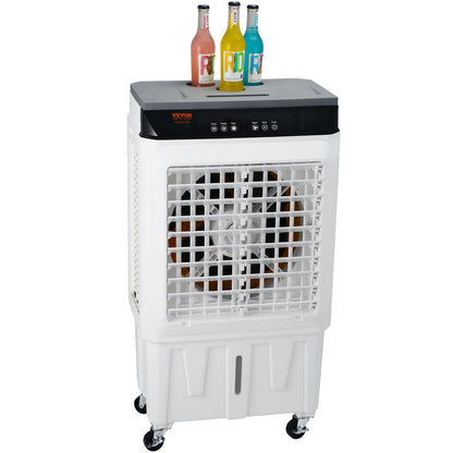 VEVOR Evaporative Air Cooler, 2100 CFM, 135�� Oscillating Swamp Cooler with Adjustable 3 Speeds and 12 H Timer, 7 Gal Portable Air Cooler for 750 Sq.ft, Indoor/Outdoor Use