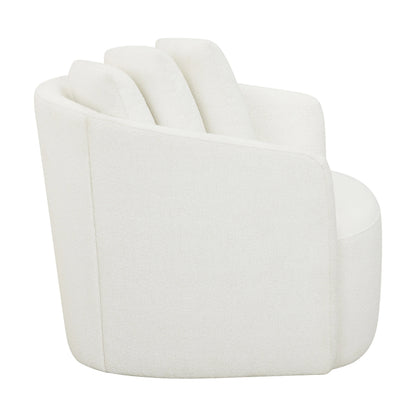Beautiful Drew Accent Chair by Drew Barrymore, Cream Boucle