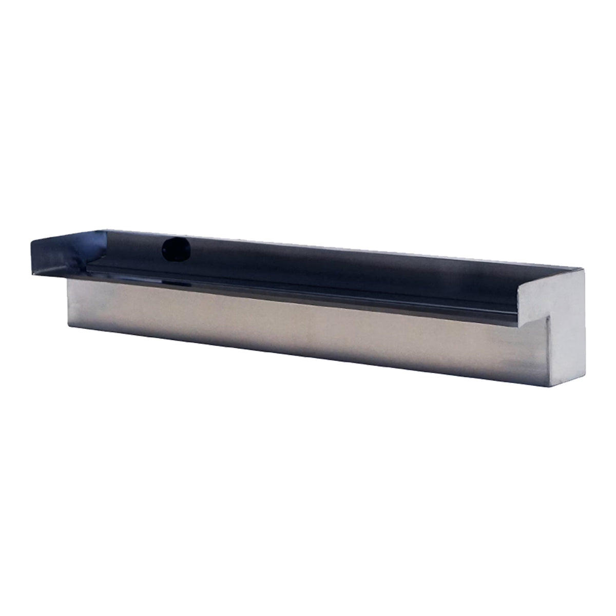 Half Off Ponds Steel Elegance Stainless Steel Spillway, 24 in., 304 SS, 1.5 in. Back Inlet, for Wet Walls & Formal Falls