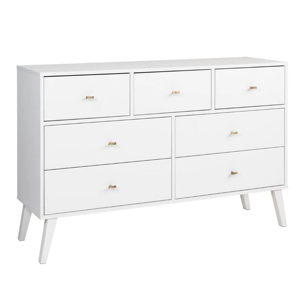Home Square 2-Piece Set with Modern Tall 6-Drawer Chest & 7 Drawer Dresser