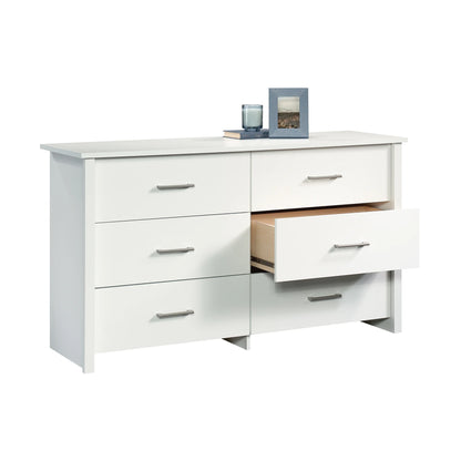 Mainstays Hillside 6-Drawer Dresser, Soft White Finish