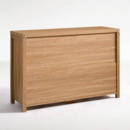 ARKANTOS Wooden 6 Drawer Double Dressers, Wide Chests of Drawers for Bedroom, Natural Oak