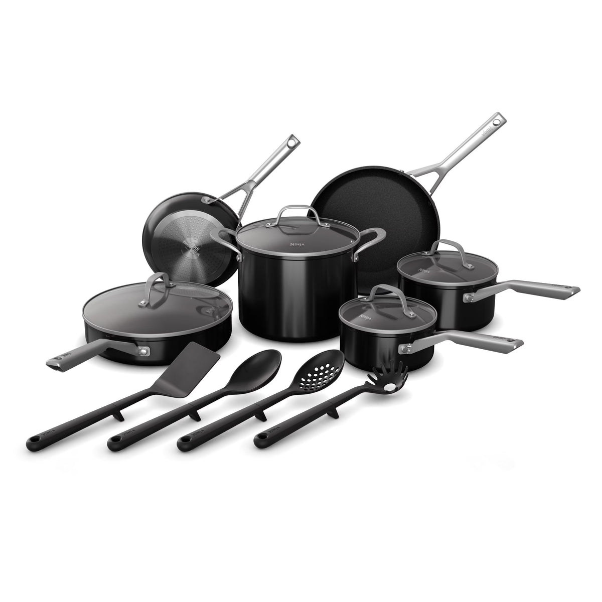 Ninja?? NeverSticka?�� Essential 14-Piece Cookware Set , Aluminium, Guaranteed to Never Stick, C19700