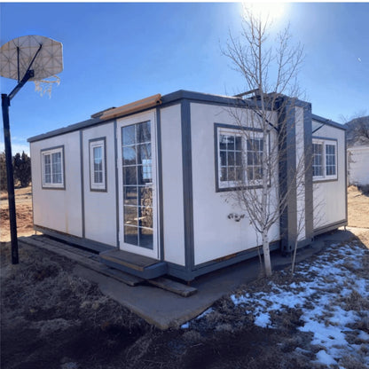 Portable Mobile Expandable Prefab House 15 x 20ft,Exquisitely Designed Modern Villa Prefab House for Live,Work