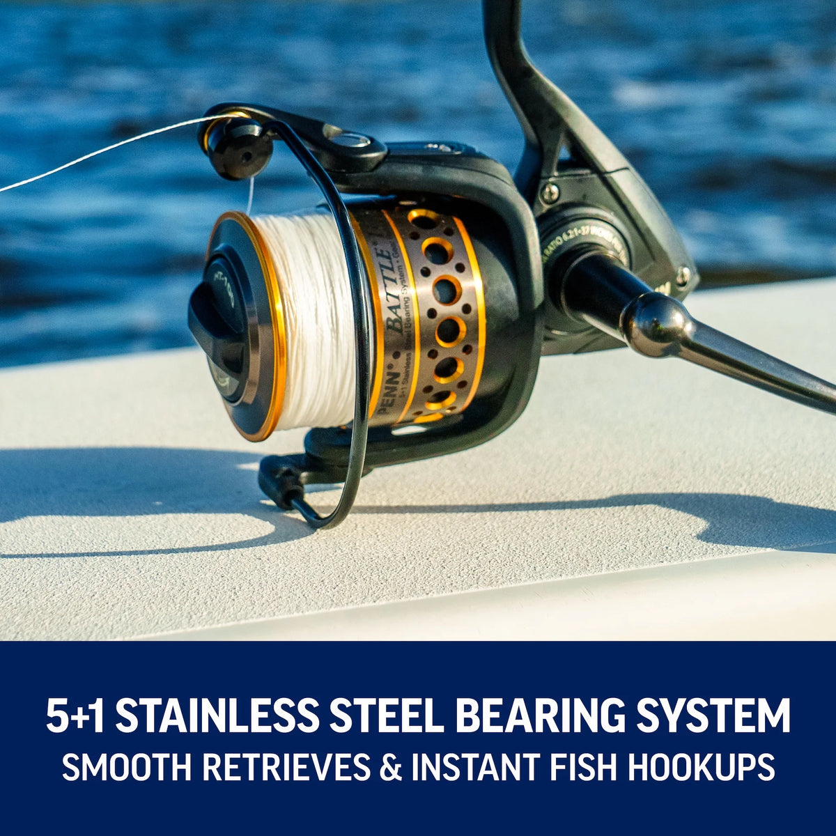 PENN Battle® II Spinning Reel, 5000 Size Fishing Reel