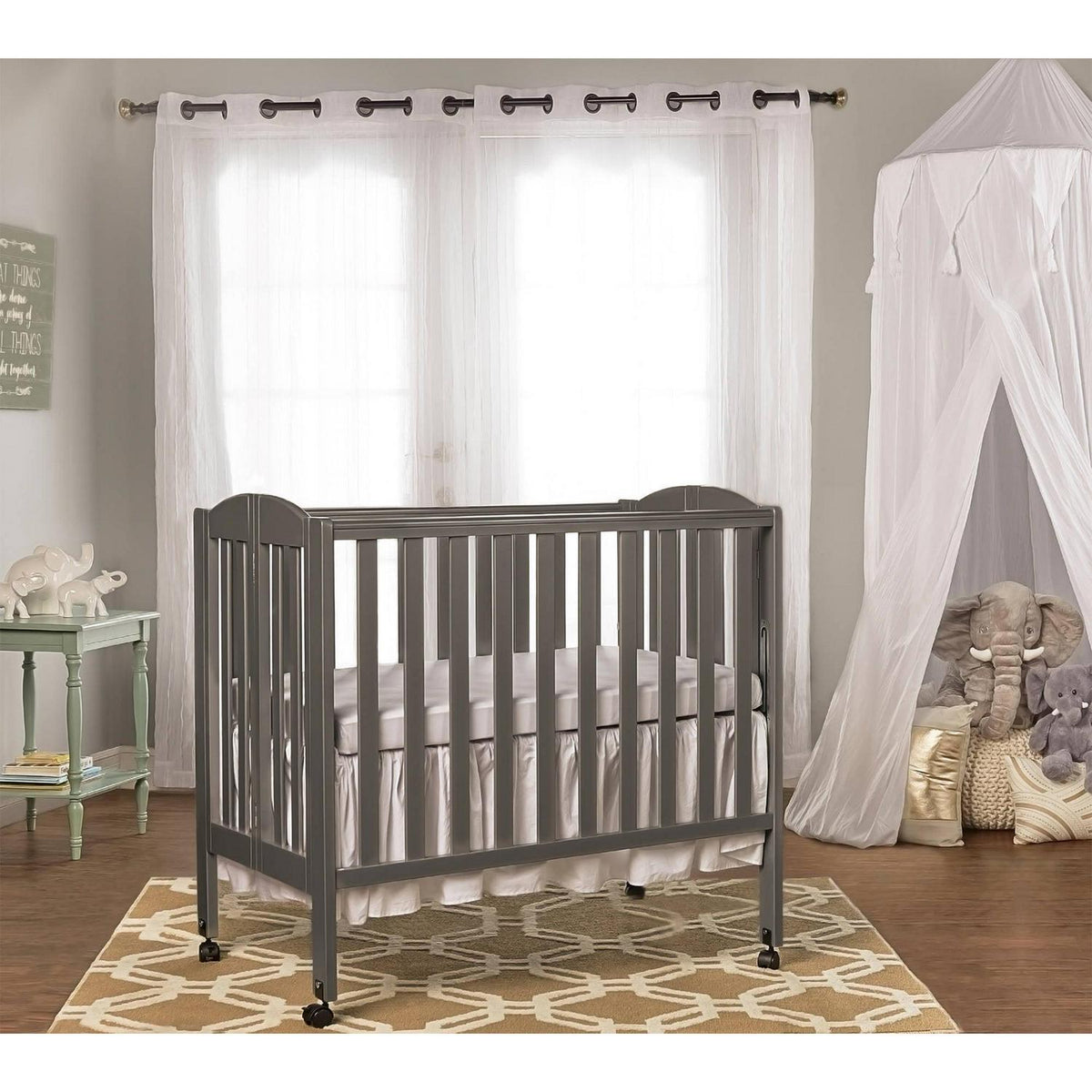 Dream On Me 3-in-1 Portable Crib Gray