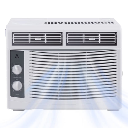 GAOMON 6000 BTU Window Air Conditioner, Cools Up to 350 Sq. Ft, Window AC Unit with Remote, 3 fan speeds, Sleep mode, Auto Restart, 24H Timer Window Air Conditioner, 115V/60Hz, White