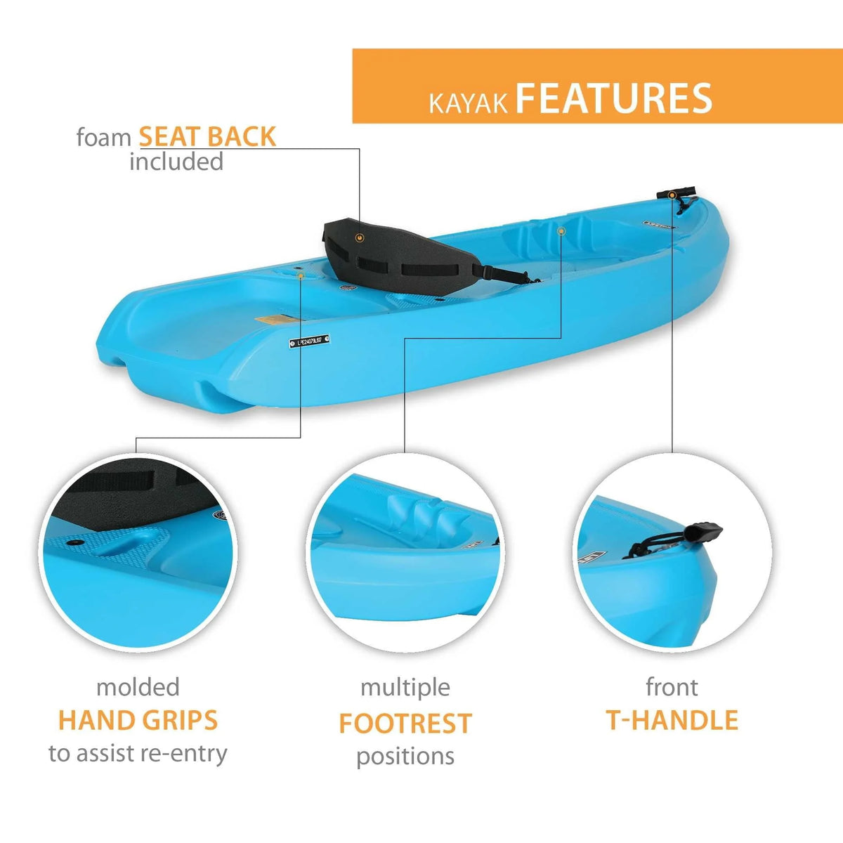 Lifetime Dash 66 Youth Kayak - Glacier Blue - 90787