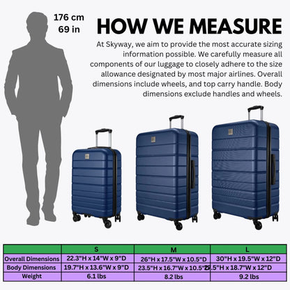Skyway Luggage Epic 2.0 24" Hardside 8-Wheel Medium Check-In Spinner