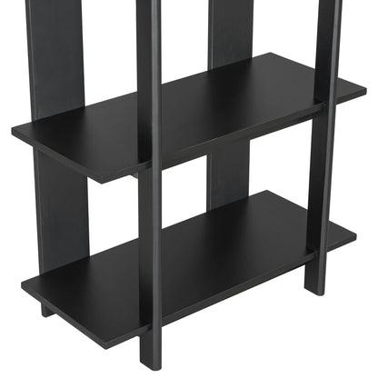 Christopher Knight Home 4-Tier Open Bookcase, 70.2" Solid Acacia Wood Modern Display Bookshelf, Ebonized Finish
