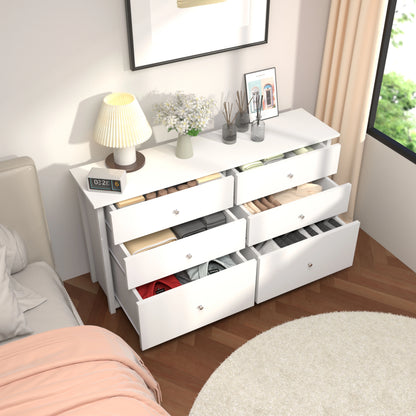 VEIKOUS Oversized 5-Drawer Dresser Chest, Large Storage Dresser for Bedroom Storage, Oak