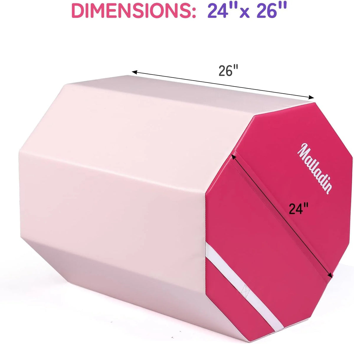 Matladin Octagon Gymnastics Skill Shapes, PVC Pink, 9.7 lb