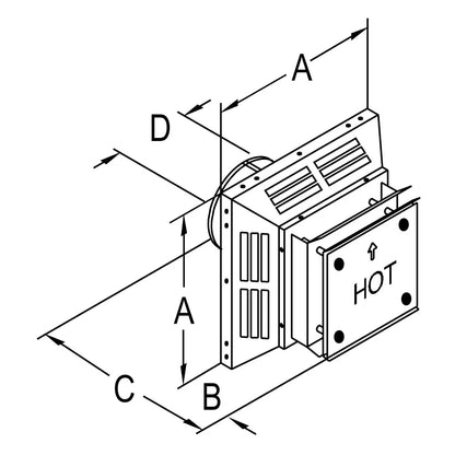 DuraVent DirectVent 4 in. D Aluminum Stove Vent Horizontal Termination Cap
