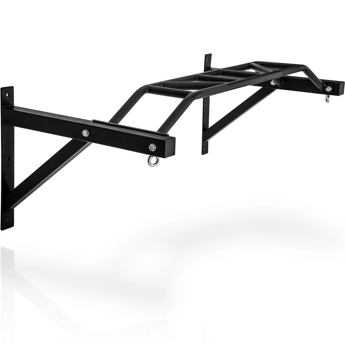 Docooler 47" Pull Up Bar Wall Mounted Multi-Grip w/Hangers for Punching Strength Training