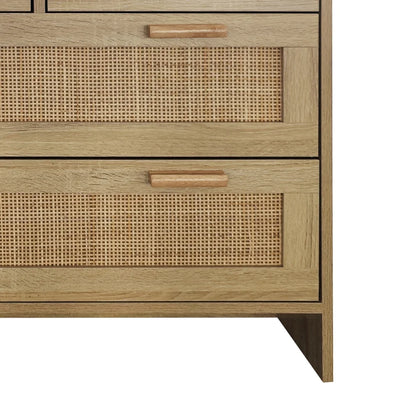 Tcbosik 4-Drawers Dresser, 31.5" Storage Chest of Drawers for Bedroom, Easy to Assemble, Natural