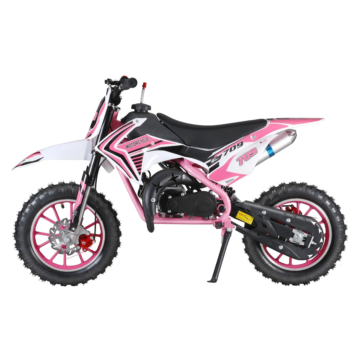SUSUchens Off Road Mini Motorcycle Kids Dirt Bike Gas Power Motocross Children Pocket Motorbike,49cc 2-Stroke (Pink)