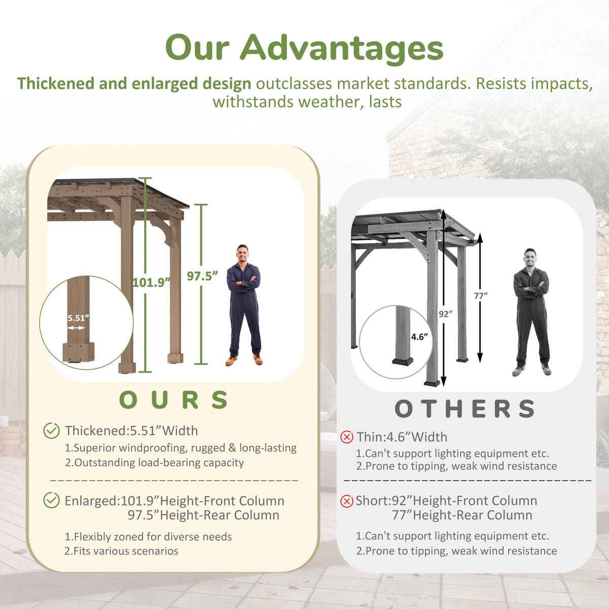 VEIKOUS 8' x 5' Outdoor Hardtop Gazebo, BBQ Grill Gazebo w/ Workstation Shelves for Lawn, Garden, Deck