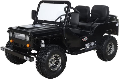 X-Pro 125cc Jeep Go Kart, 3-Speed Semi-Automatic Transmission w/Reverse, Big 18" Aluminum Rim Wheels