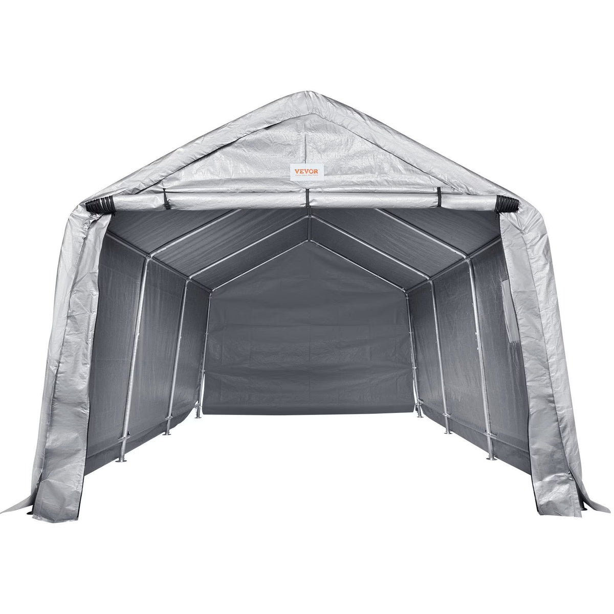 10x15x8ft Heavy Duty Portable Garage Tent Canopy Carport with Roll-up Zipper Door & Ventilated Windows for Car, Motorcycle, Bike, Outdoor Storage