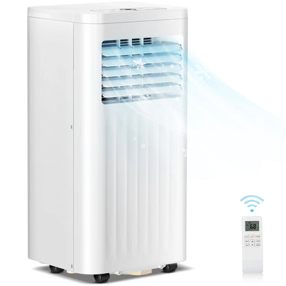 KISSAIR Portable Air Conditioner 8000 BTU Ashrae, 3-in-1 Portable AC, Dehumidifier & Fan with 24-Hour Timer/Remote Control/Windows Kit (White)