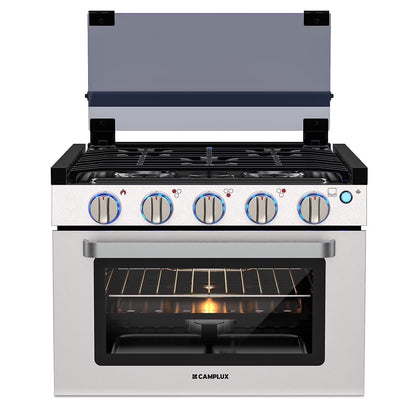 CAMPLUX 21 In RV Stove Gas Range , Gas Range Oven with 3 Burners Cooktop