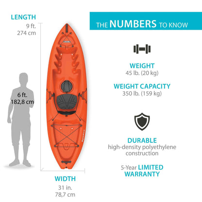 Lifetime Spitfire 8 ft Sit-On-Top Kayak, Lime Green (90245)