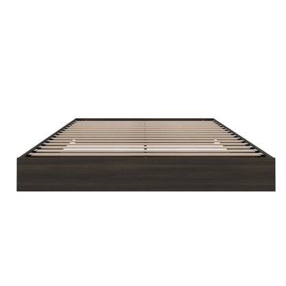 Nexera Full Size Platform Wood Bed Frame, Walnut