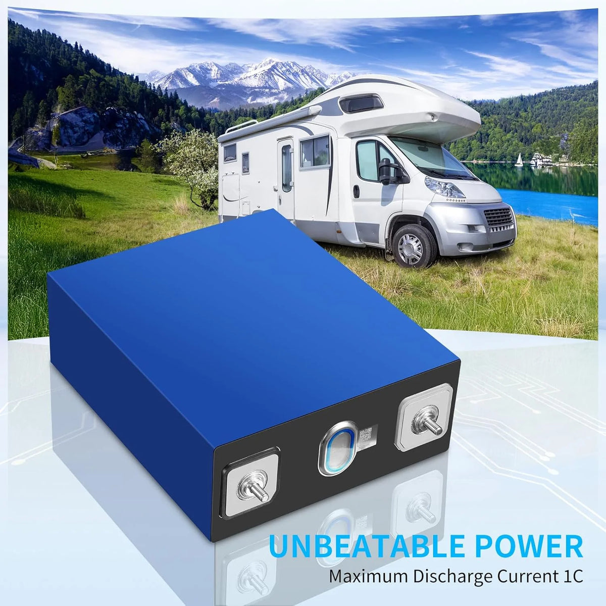 280Ah 3.2V Battery 4 Pack LiFePO4 Grade A Deep Cycle Lithium Iron Phosphate Rechargeable with Nuts and Bus Bars,8000-10000Life Cycles��Replacement Batteries for Solar Systems, Cars, RVs