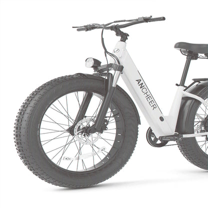 ANCHEER Electric Bike for Adults, 750W Ebike, 28MPH 60Miles Electric Mountain Bike, 26" Fat Tire Electric Bicycle with 48V 15AH Battery, Rear Rack, Lockable Suspension Fork,7 Speed, UL2849