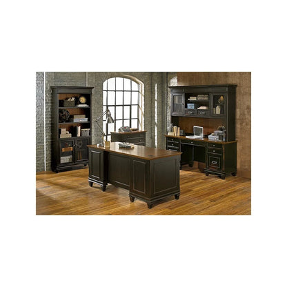 Martin Furniture Hartford White Wood Double Pedestal Desk Executive Desk