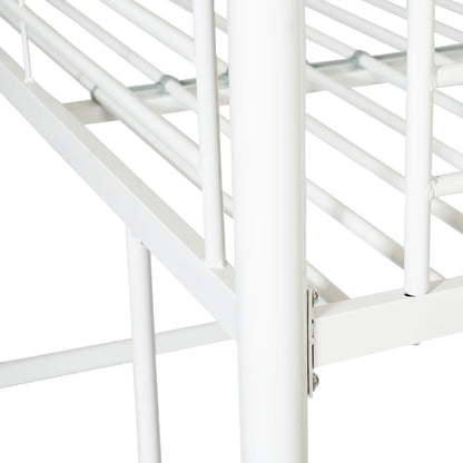 Walker Edison Sunset Modern Powder-Coated Steel Metal Full Loft Bunk Bed - Black