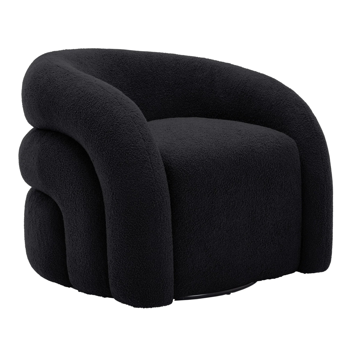 360�� Swivel Accent Chair for Living Room, Boucle Barrel Armchair Single Sofa Chair Reading Chair, Sage Green