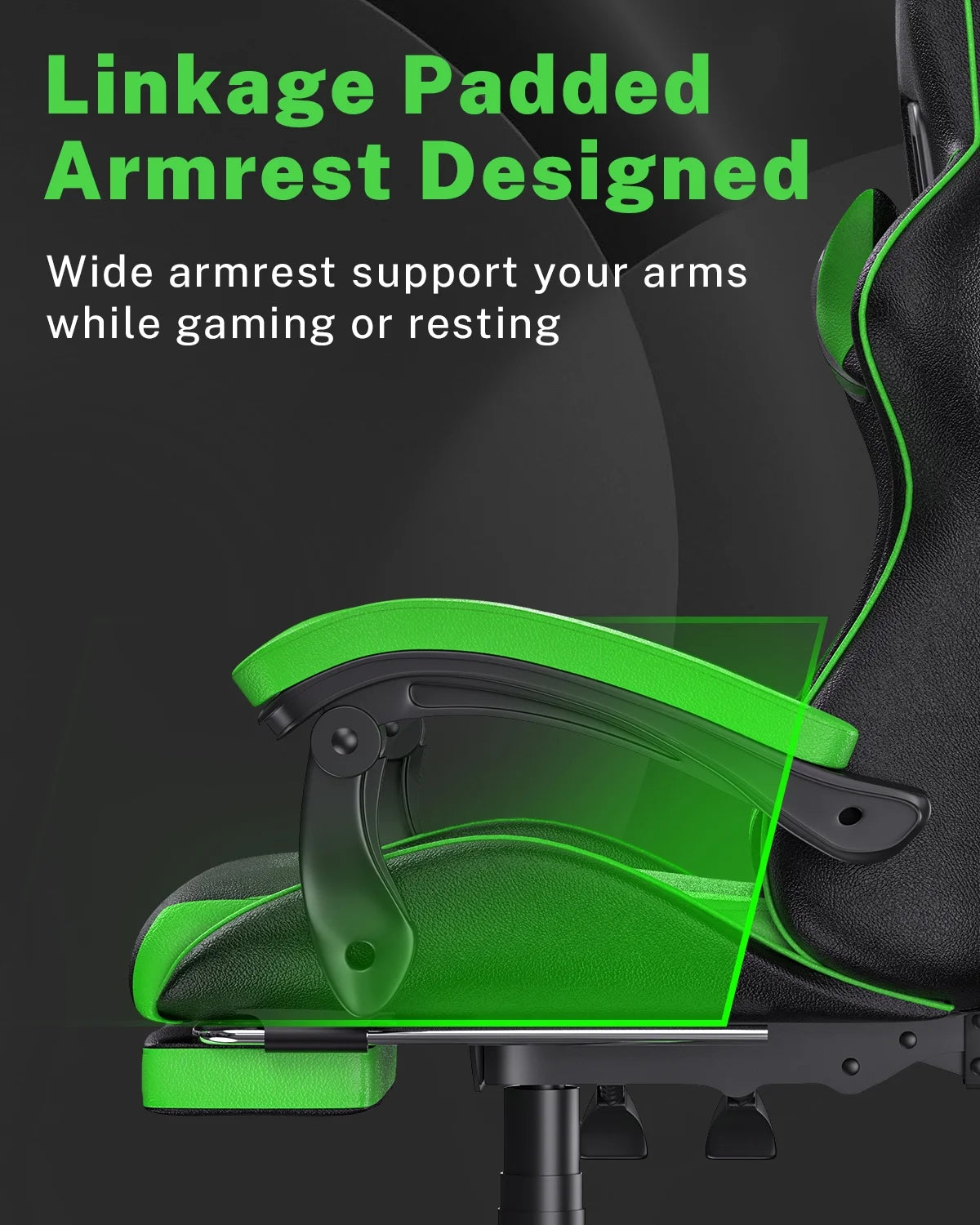 Bigzzia Gaming Chair with Footrest, Gaming Chair for Adult with Headrest and Lumbar Support,Red