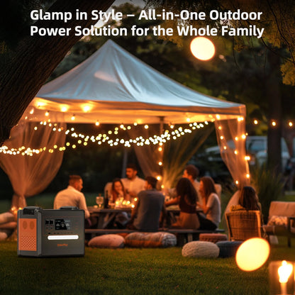SolarPlay Portable Power Station, 2500W/2304Wh Large Capacity Solar Generator, with 400W Solar Panel, 4 AC Outlets (5000W Peak), Emergency Power Station for Home, Camping, Outdoor Battery Backup